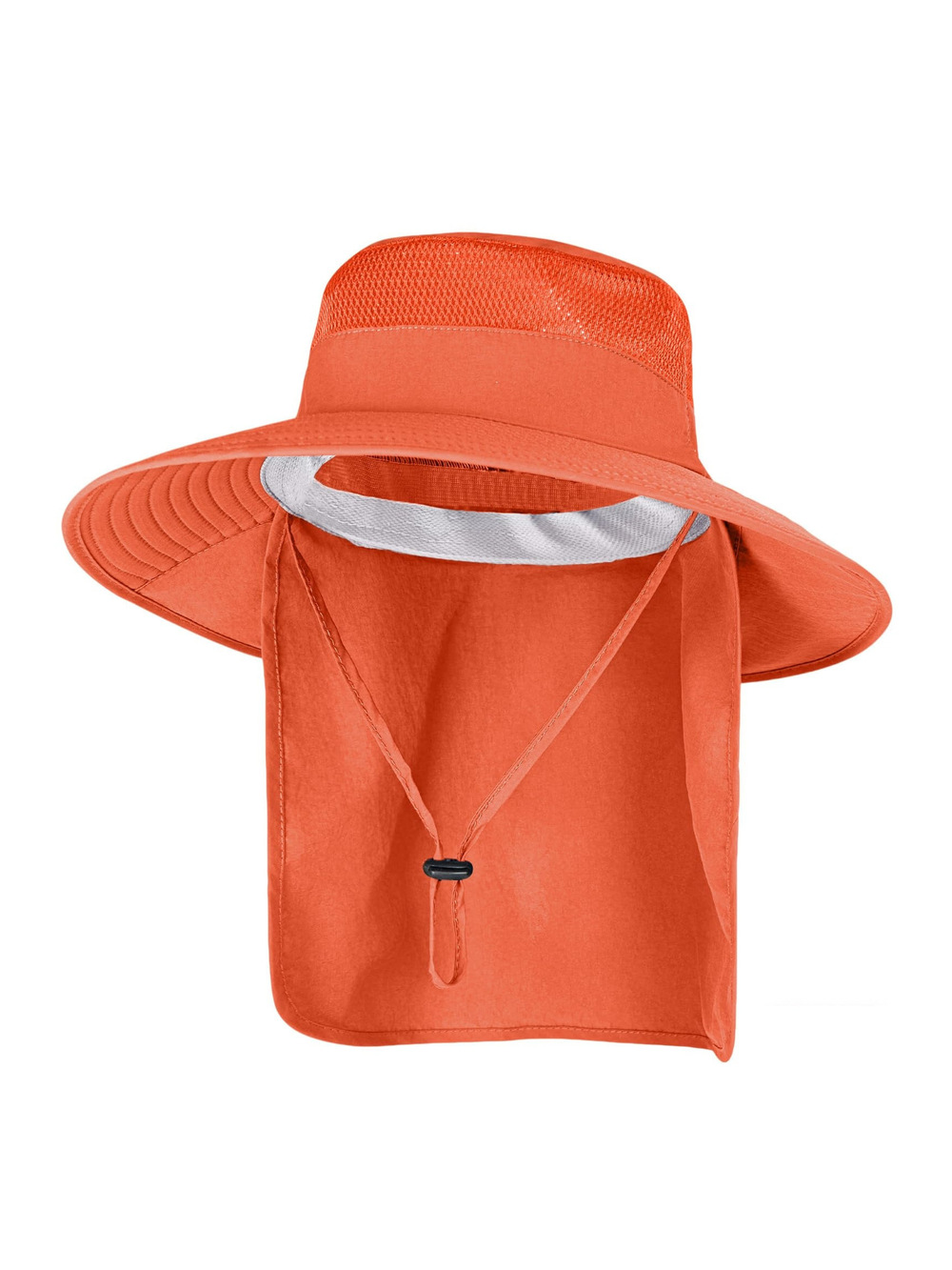 Sun Hats for Men Women Fishing Hat with Neck Flap UPF 50+ UV | Orange | Size OS